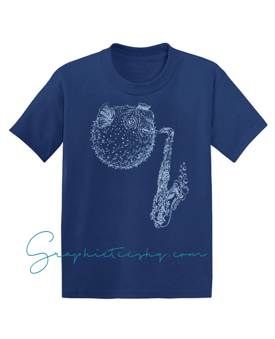 Blow Fish Playing Saxohone Blow Fish Playing Saxohone