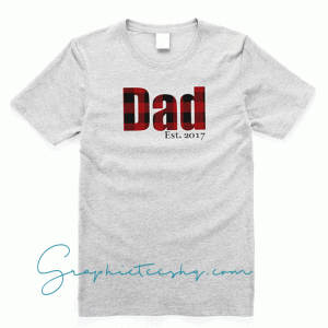 Dad Buffalo Plaid Print Est. Date
