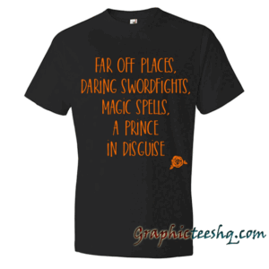 Far off places orange print