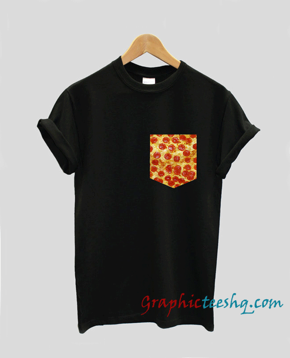 Real Stitched Pizza Lovers Pizza Slice Print Pocket Real Stitched Pizza Lovers Pizza Slice Print Pocket