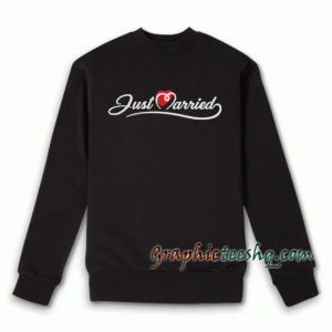 Just Married Wedding - Gift Men's Crewneck Sweatshirt