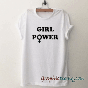 Girl Power Letter Black tee shirt