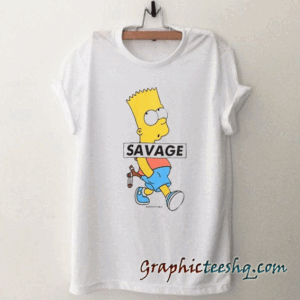 bart simpson savage tee shirt