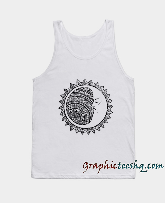 yin yang moon aztec vintage Adult Tank top yin yang moon aztec vintage Adult Tank top