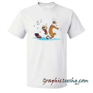 Calvin and hobbes Dance and Happy tee shirt