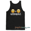 Geekquals-White Text Tank top