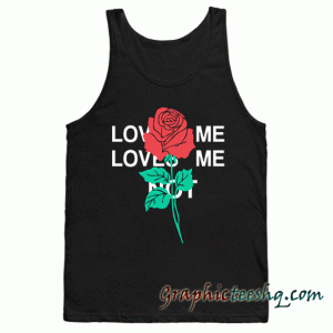 Love Me Love Me Not-Rose Flower Tank top