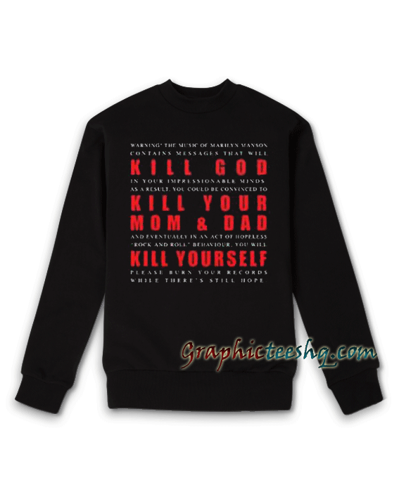 Marilyn Manson KILL GOD Sweatshirt Marilyn Manson KILL GOD Sweatshirt