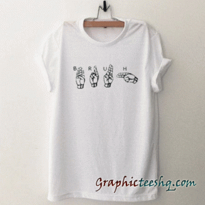bruh hand tee shirt