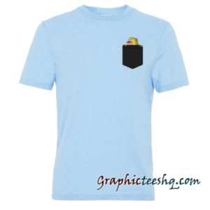 Caveman Spongbob-Pocket Style tee shirt