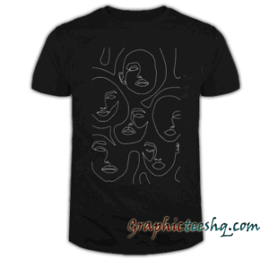 Faces in Dark tee shirt