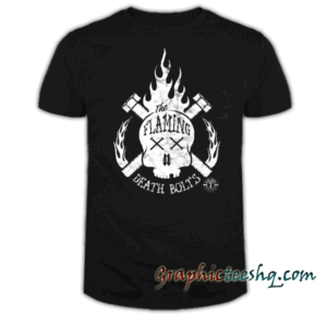 Flaming Death Bolts tee shirt