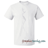 One line Nude on White tee shirt