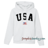 USA Flag Letter Black Unisex Hoodie