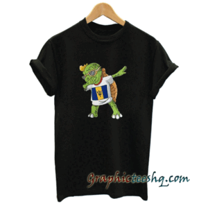 Barbados Dabbing Turtle Unisex tee shirt