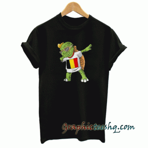 Belgium Dabbing Turtle Unisex tee shirt