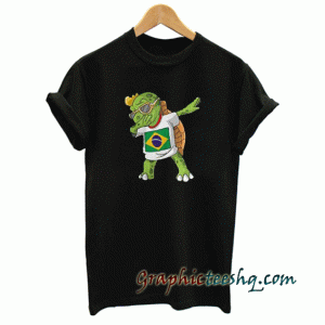 Brazil Dabbing Turtle Unisex tee shirt
