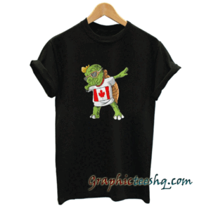 Canada Dabbing Turtle Unisex tee shirt