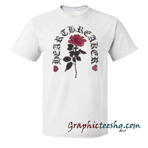 Heartbreaker Pink Flower tee shirt