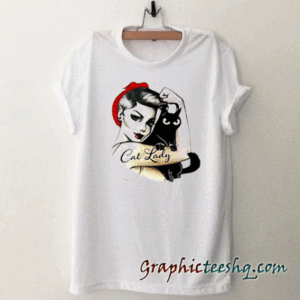 Official Cat Lady Girl tee shirt