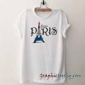 Paris (i Love Paris) Eiffel Tower French Flag tee shirt