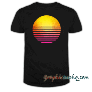 Retro Eighties symbol Sun Totally rad tee shirt