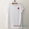 Rose Embroidered White tee shirt