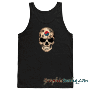 South Korean Flag Skull Tank top