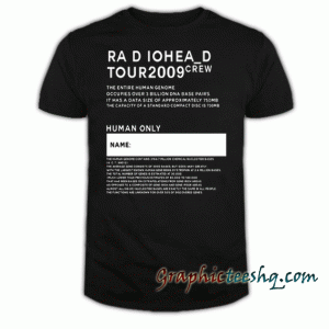 Tour 2009 Radiohead Band tee shirt