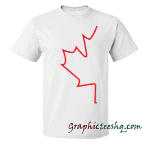 Canada maple line art tee shirt
