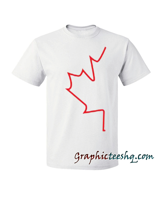 Canada maple line art tee shirt Canada maple line art tee shirt
