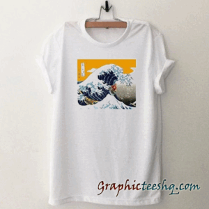 Great Wave Off Kanagawa Parody tee shirt