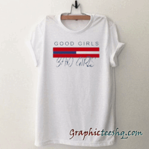 Striped good girls-bad girls tee shirt
