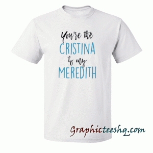 Greys Anatomy-You're the Christina to my Meredith tee shirt