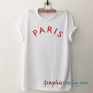 Paris font tee shirt