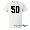 50th Birthday Gift For 50 Year Old-Jersey Number 50 tee shirt