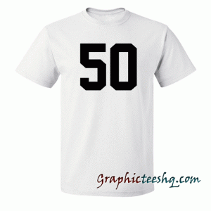 50th Birthday Gift For 50 Year Old-Jersey Number 50 tee shirt