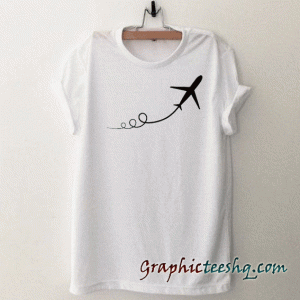 Airplane Taking Off Women's Graphic tee shirt