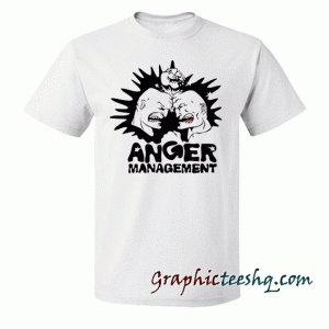 Anger White Half Sleeve tee shirt