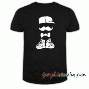 Art Hustle Funny Hat Moustache Bow Tie tee shirt