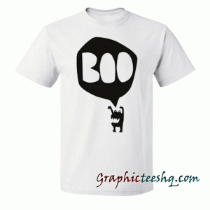 BOO Monster-Black on White tee shirt