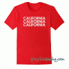 California Red tee shirt