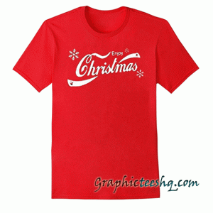Enjoy Christmas Coca-Cola Style Unisex Xmas tee shirt