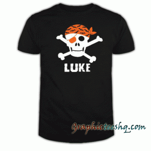 Personalized Halloween pirate tee shirt