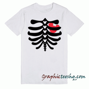Skeleton, Mickey Halloween tee shirt