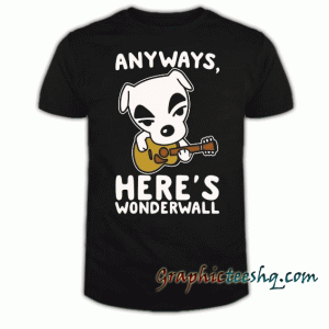 Anyways Here's Wonderwall Parody White Print tee shirt