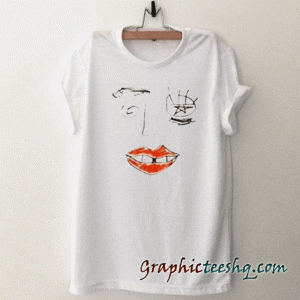 Drawn face tee shirt