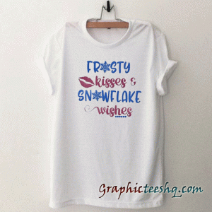 Frosty Kisses Snowflake Wishes tee shirt