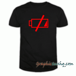 Low Battery Red tee shirt