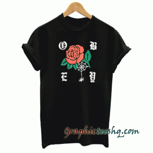 Obey spider rose tee shirt